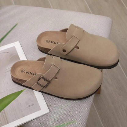 Comwarm Suede Cork Clog Mules with Arch Support by HitMyNeed