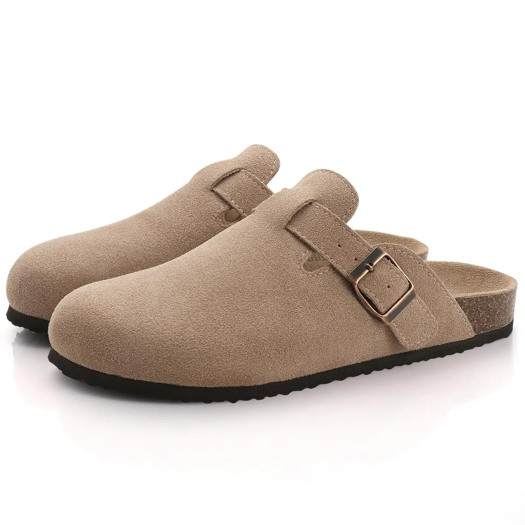 Comwarm Suede Cork Clog Mules with Arch Support apricot-b 45.0 by HitMyNeed