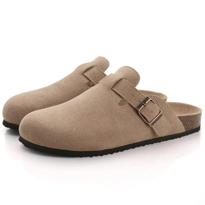Comwarm Suede Cork Clog Mules with Arch Support apricot-b 45.0 by HitMyNeed