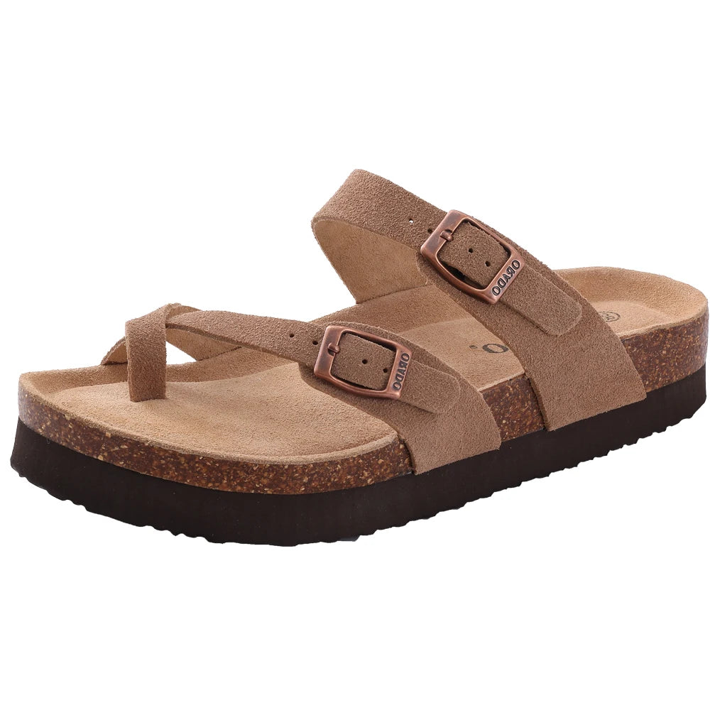 Comwarm Suede Cork Clog Mules with Arch Support apricot-f 36.0 by HitMyNeed