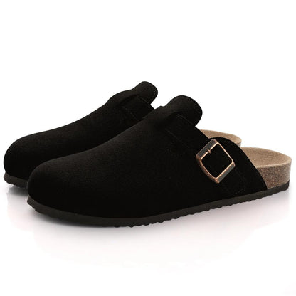 Comwarm Suede Cork Clog Mules with Arch Support black-b 43.0 by HitMyNeed