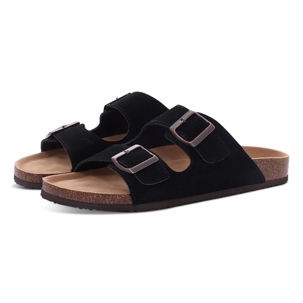 Comwarm Suede Cork Clog Mules with Arch Support black-c 38.0 by HitMyNeed