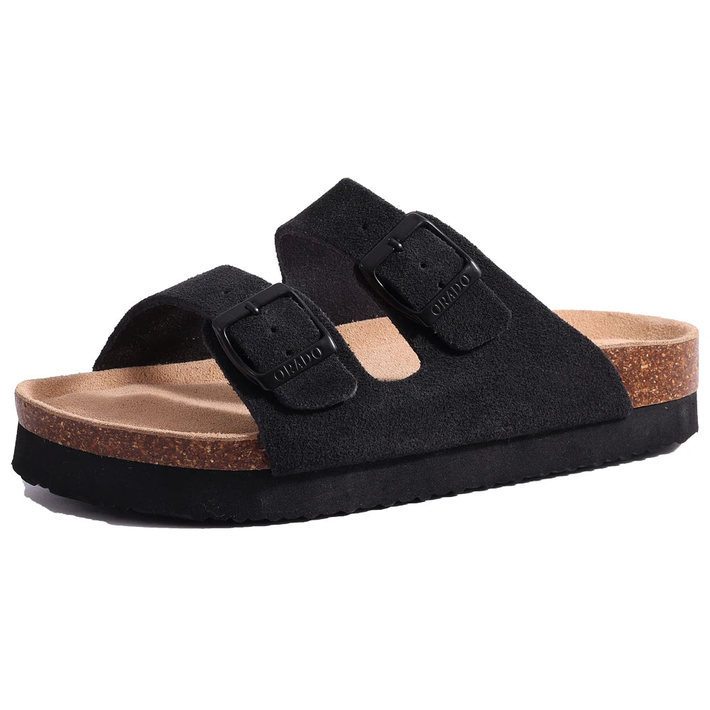 Comwarm Suede Cork Clog Mules with Arch Support black-g 37.0 by HitMyNeed