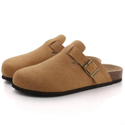 Comwarm Suede Cork Clog Mules with Arch Support brown-b 45.0 by HitMyNeed
