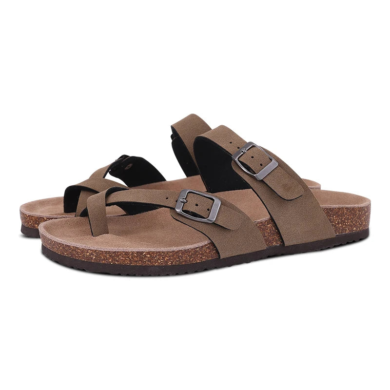 Comwarm Suede Cork Clog Mules with Arch Support brown-d 44.0 by HitMyNeed