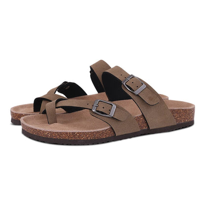 Comwarm Suede Cork Clog Mules with Arch Support brown-d 44.0 by HitMyNeed
