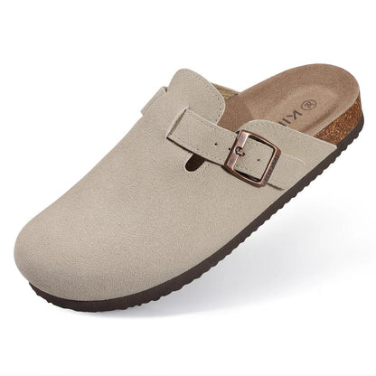 Comwarm Suede Cork Clog Mules with Arch Support grey-b 45.0 by HitMyNeed