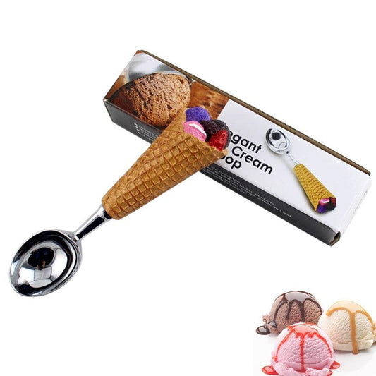 Cone Handle Stainless Steel Ice Cream Scoop Spoon by HitMyNeed
