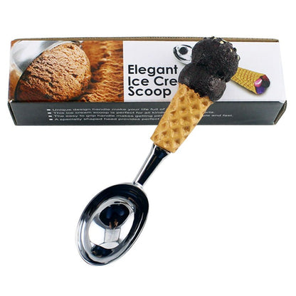 Cone Handle Stainless Steel Ice Cream Scoop Spoon by HitMyNeed