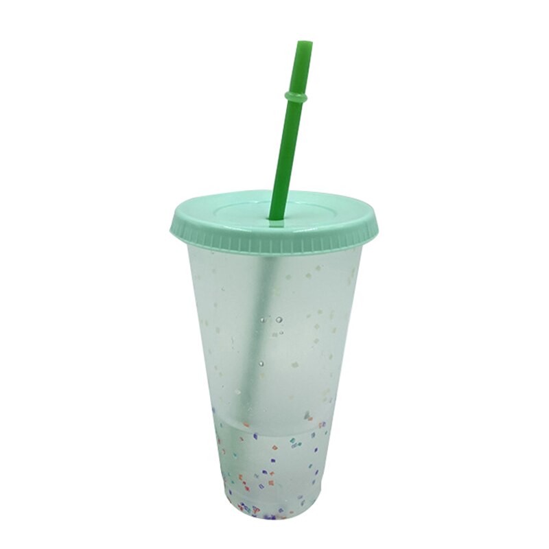 Confetti Color Changing Cups 700ml with Lids & Straws, 5pcs by HitMyNeed