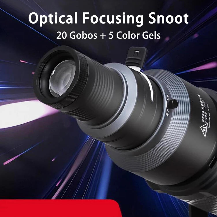 Conical Optical Snoot with Bowens Mount and 20 Gobos by HitMyNeed
