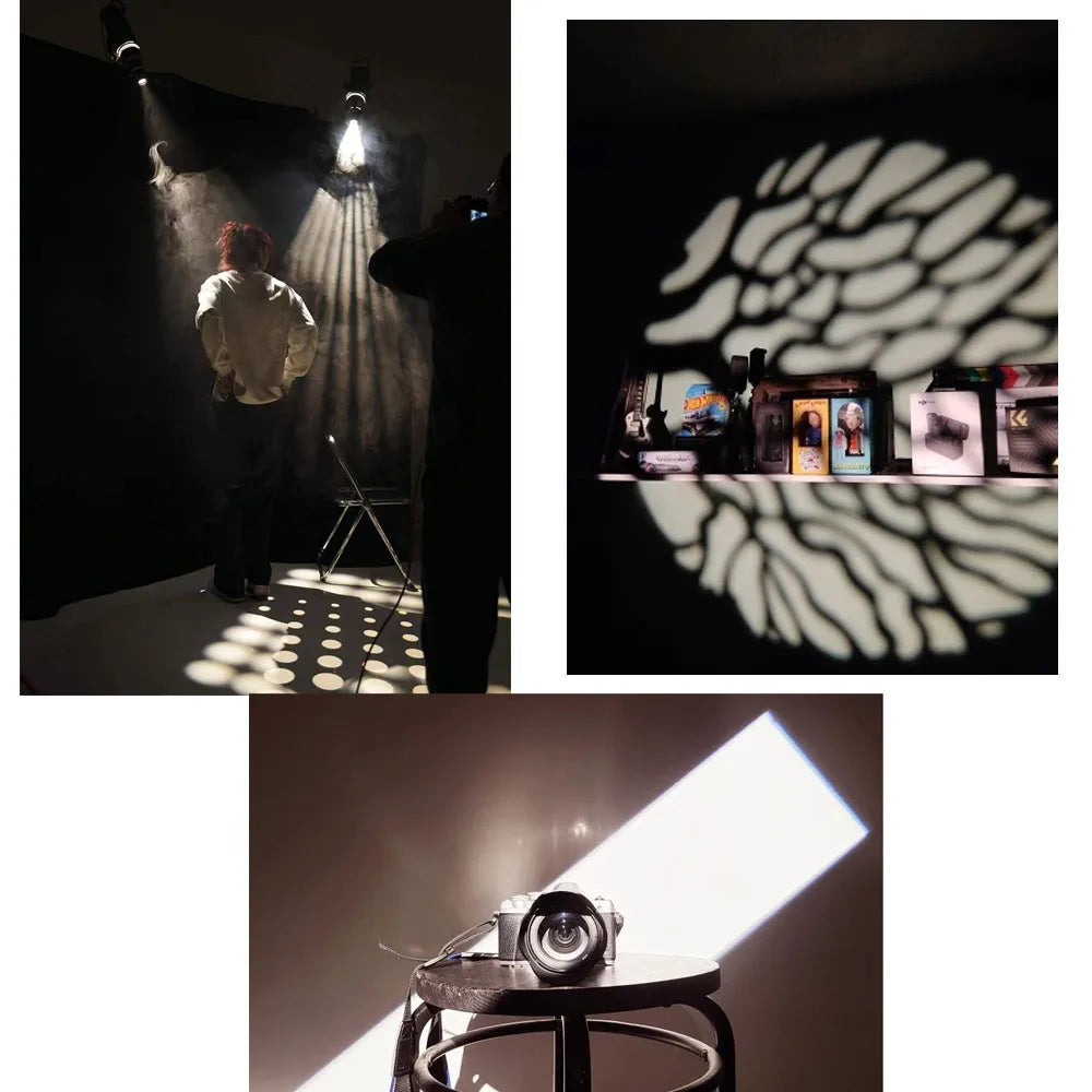 Conical Optical Snoot with Bowens Mount and 20 Gobos by HitMyNeed