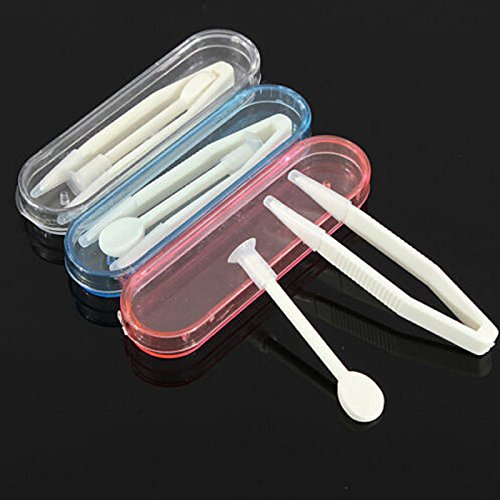 Contact Lens Remover & Tweezer Set with Case (2-Pack) by HitMyNeed