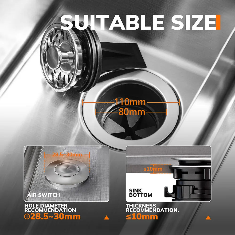 Continuous Feed Garbage Disposal with Sound Reduction by HitMyNeed