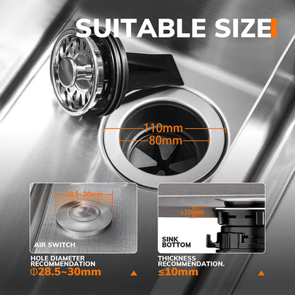 Continuous Feed Garbage Disposal with Sound Reduction by HitMyNeed