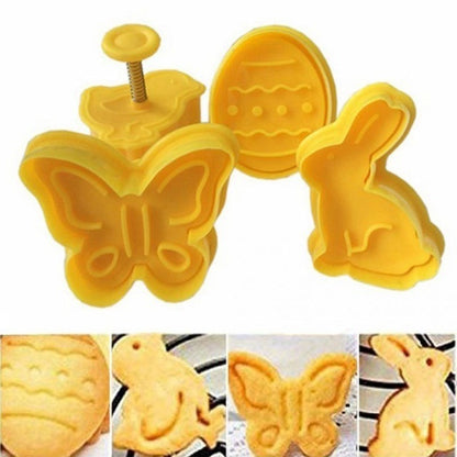 Cookie Cutter Set Plastic Molds, 4 Shapes by HitMyNeed
