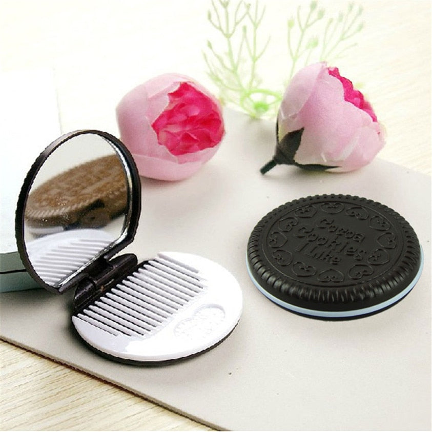 Cookie Design Pocket Mirror with Comb by HitMyNeed