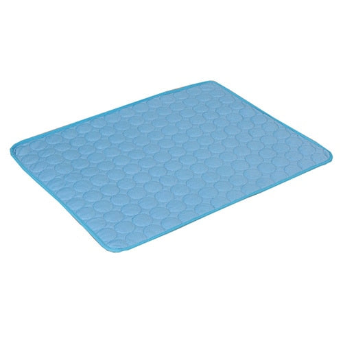 Cooling Pet Mat Summer Sleeping Bed for Dogs & Cats blue l-55x70-cm by HitMyNeed