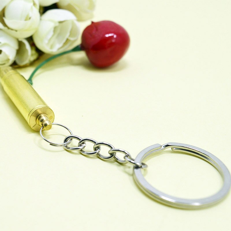 Copper Bullet Keychain with Removable Ear Pick Tool by HitMyNeed