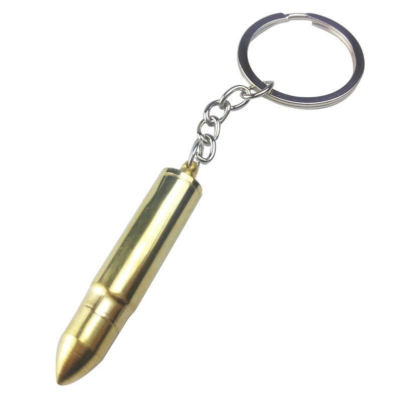 Copper Bullet Keychain with Removable Ear Pick Tool by HitMyNeed
