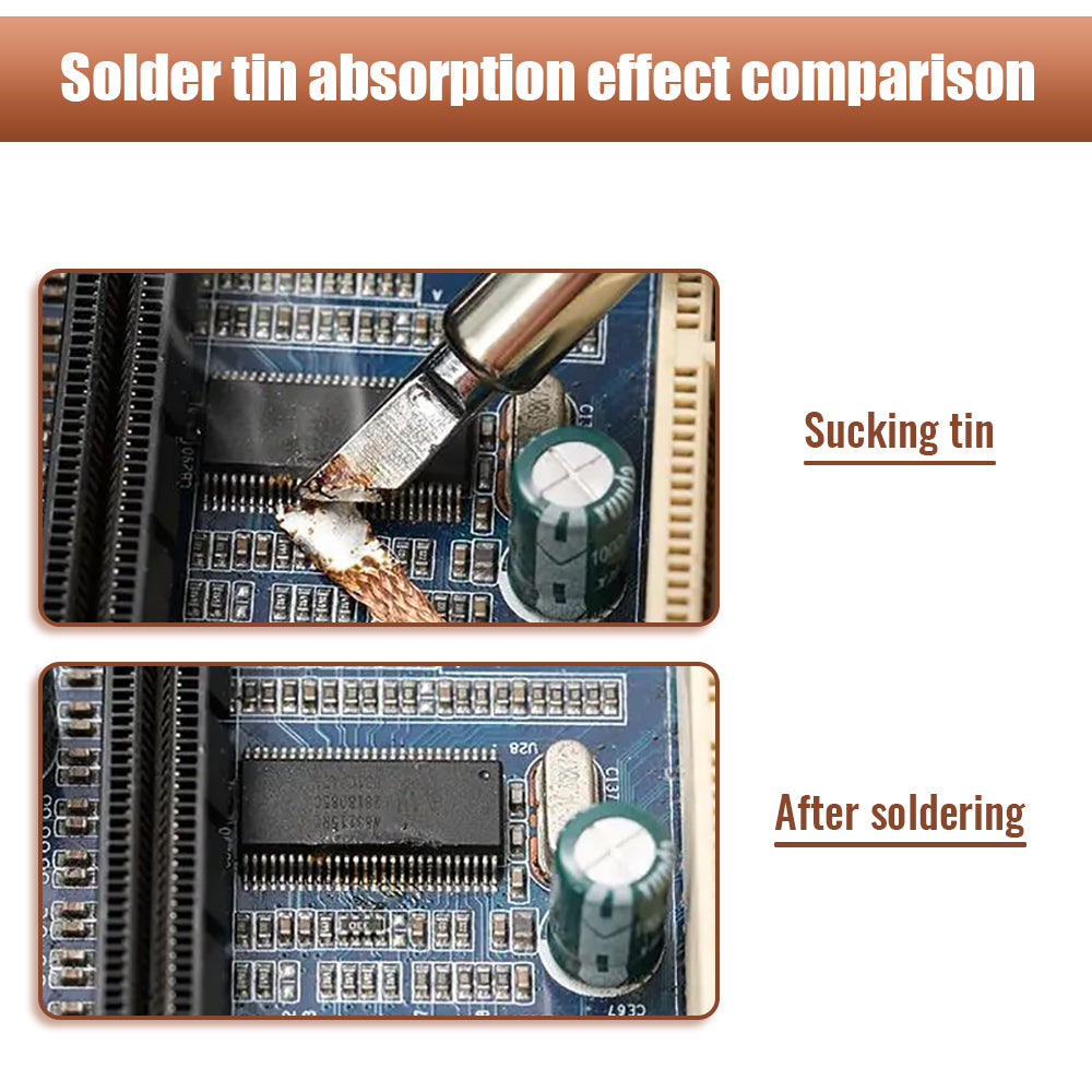 Copper Desoldering Wick Solder Removal Braid 1-5mx3-0mm by HitMyNeed