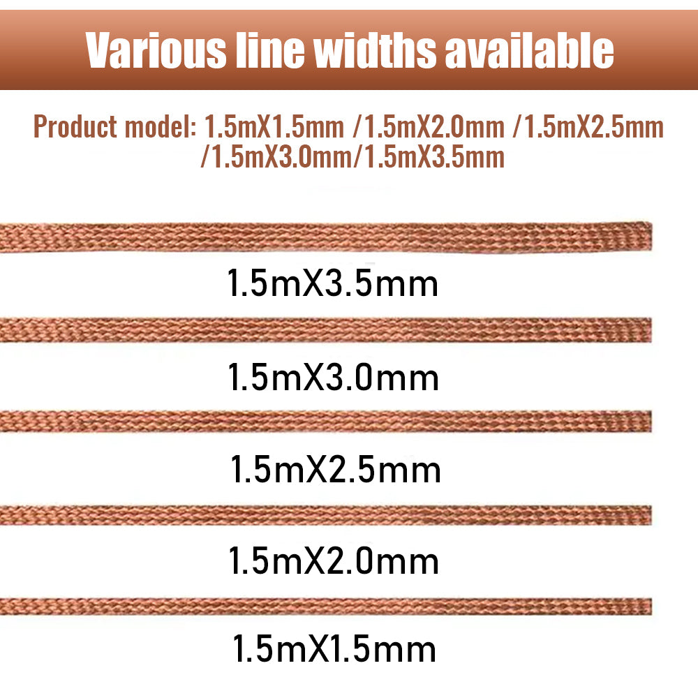 Copper Desoldering Wick Solder Removal Braid 1-5mx3-5mm by HitMyNeed