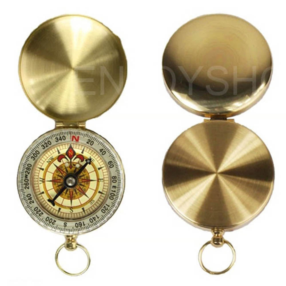 Copper Pocket Navigation Compass with Cover by HitMyNeed