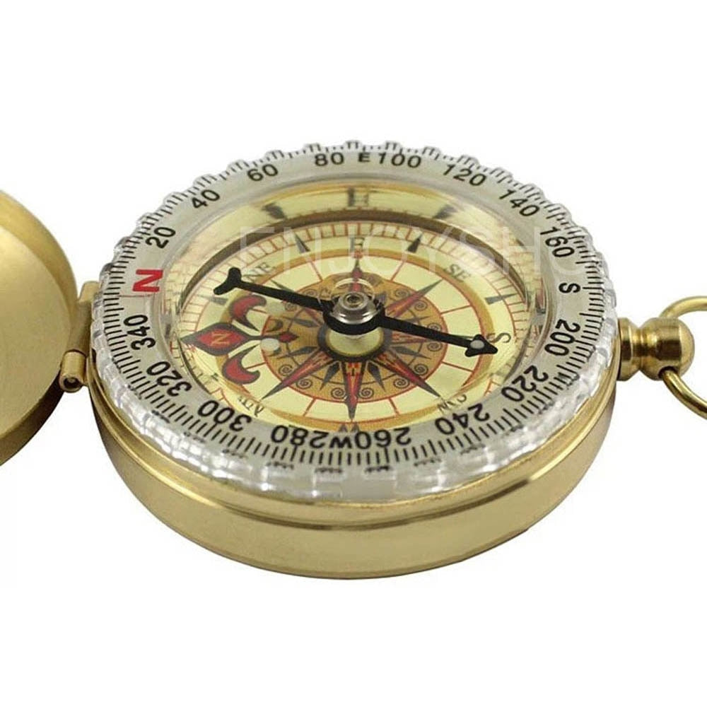Copper Pocket Navigation Compass with Cover by HitMyNeed