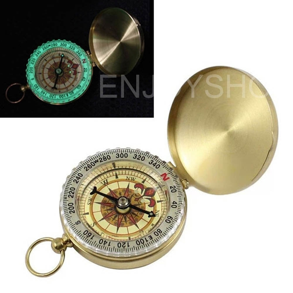 Copper Pocket Navigation Compass with Cover by HitMyNeed