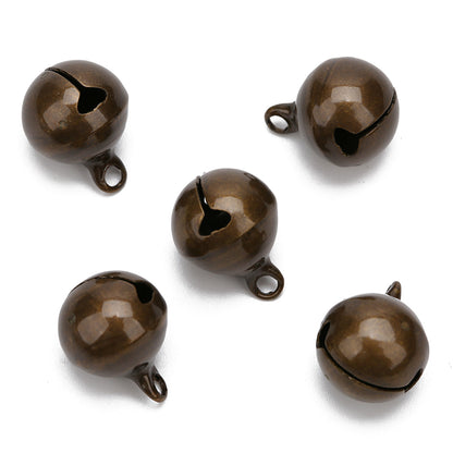 Copper Small Jingle Bells for DIY Crafts antique-bronze 12mm-30pcs by HitMyNeed