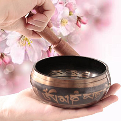 Copper Tibetan Meditation Singing Bowl with Striker by HitMyNeed