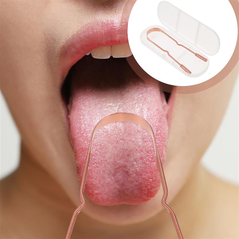 Copper Tongue Cleaner with Hygienic Travel Case by HitMyNeed