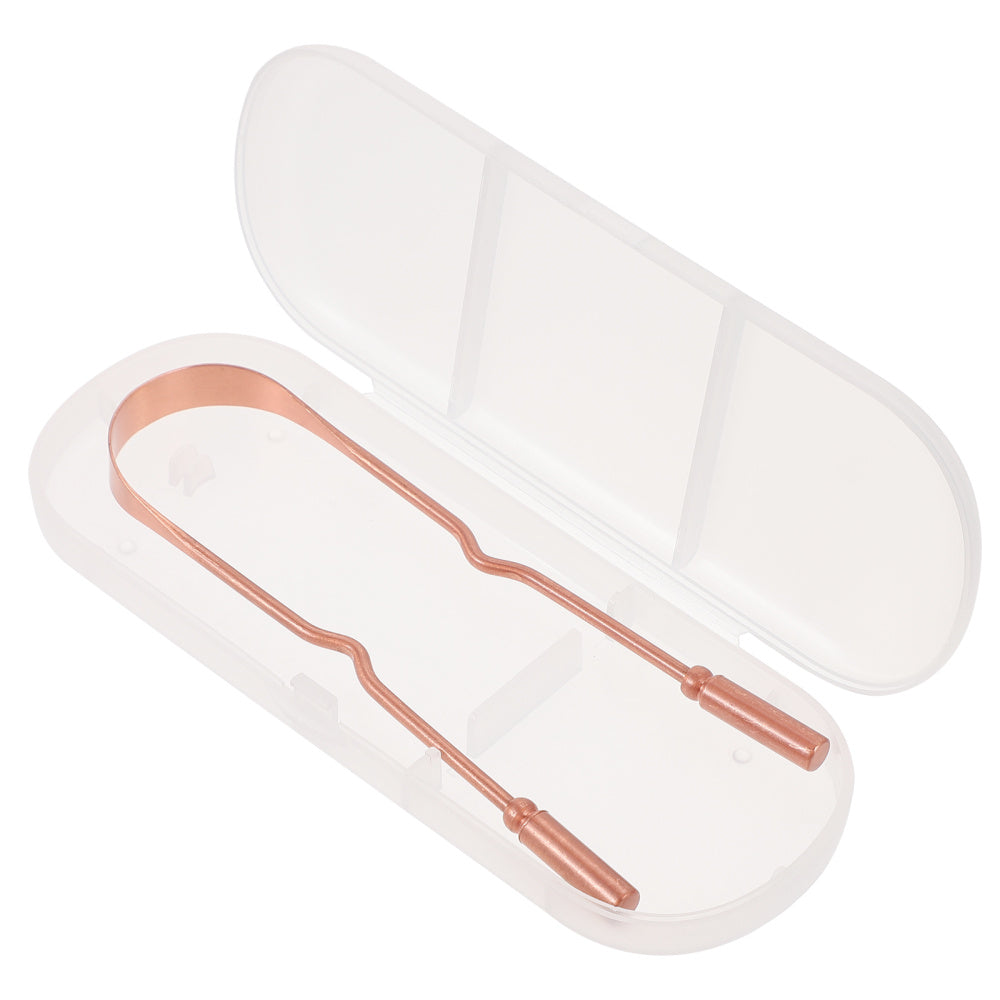 Copper Tongue Cleaner with Hygienic Travel Case by HitMyNeed