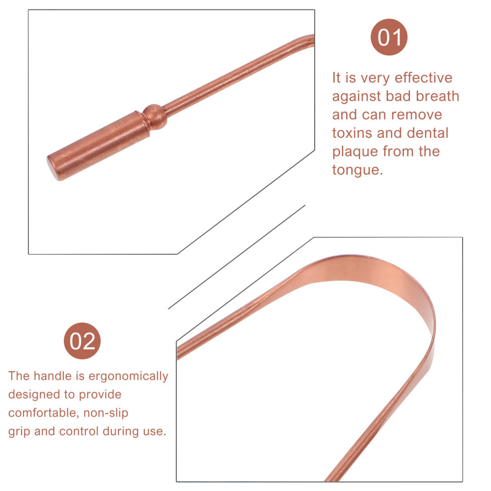 Copper Tongue Cleaner with Hygienic Travel Case by HitMyNeed