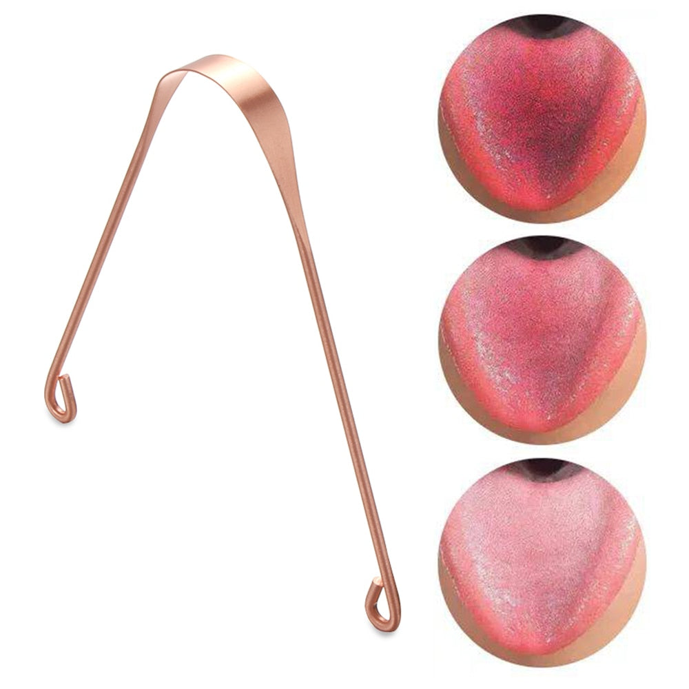 Copper Tongue Scraper for Daily Oral Hygiene by HitMyNeed
