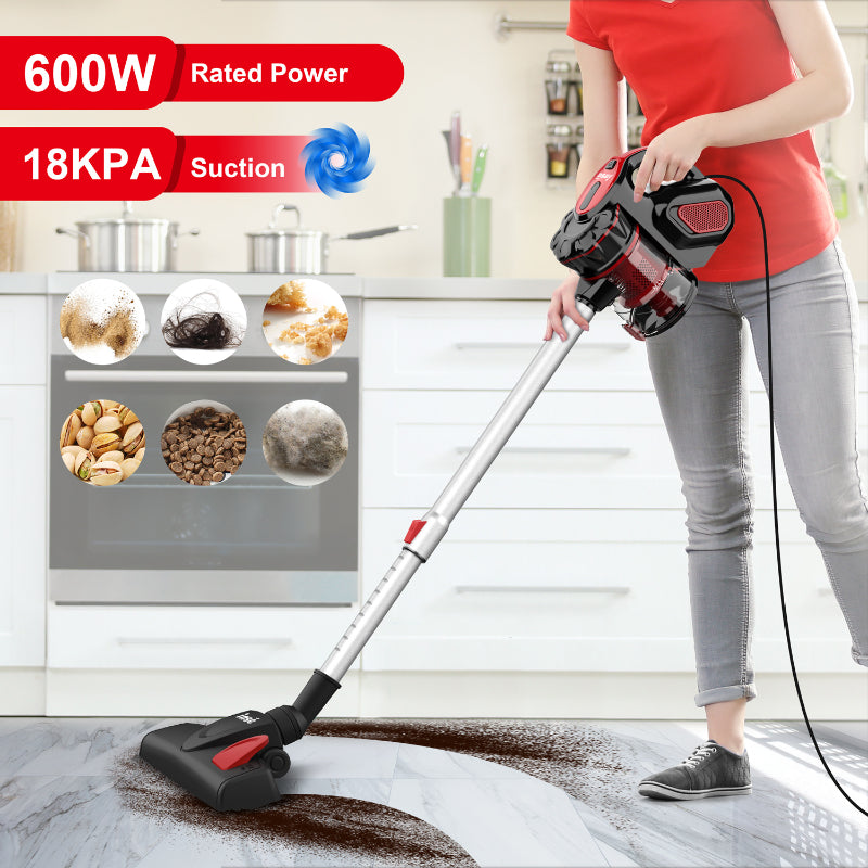 Corded 4-in-1 Stick Vacuum Cleaner 18kPa 600W by HitMyNeed
