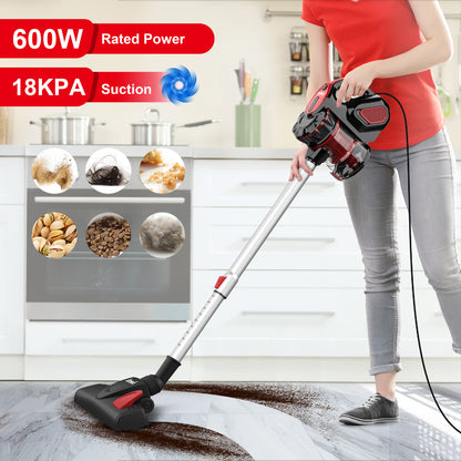 Corded 4-in-1 Stick Vacuum Cleaner 18kPa 600W by HitMyNeed