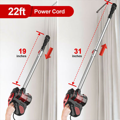 Corded 4-in-1 Stick Vacuum Cleaner 18kPa 600W by HitMyNeed