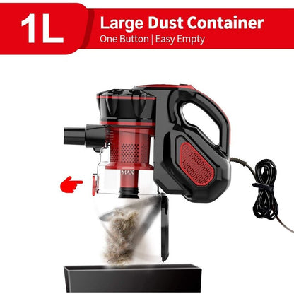 Corded 4-in-1 Stick Vacuum Cleaner 18kPa 600W by HitMyNeed