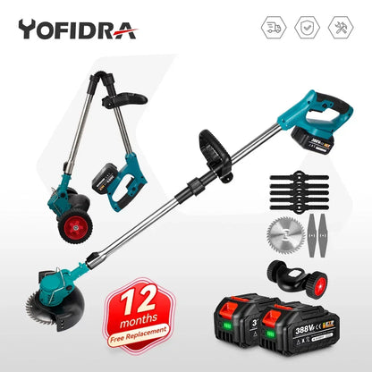 Cordless 18V Lawn Trimmer with Foldable Telescopic Shaft by HitMyNeed