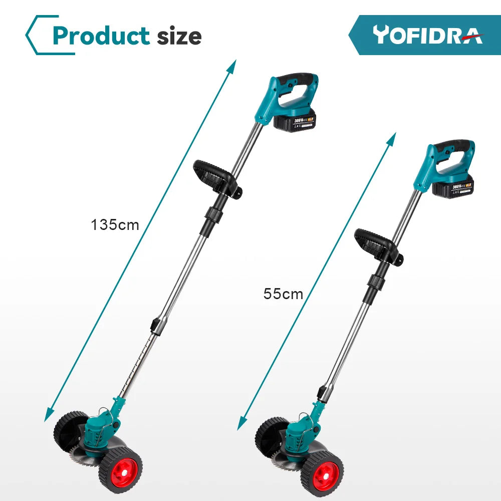 Cordless 18V Lawn Trimmer with Foldable Telescopic Shaft by HitMyNeed