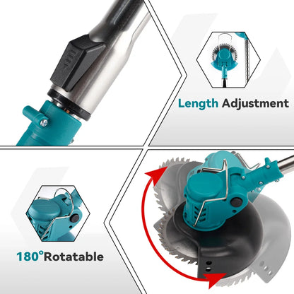 Cordless 18V Lawn Trimmer with Foldable Telescopic Shaft by HitMyNeed