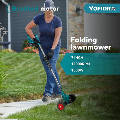 Cordless 18V Lawn Trimmer with Foldable Telescopic Shaft by HitMyNeed