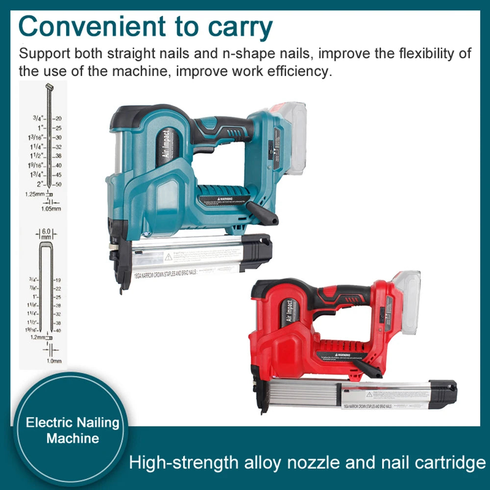 Cordless 2-in-1 Nailer & Stapler Gun for Makita by HitMyNeed