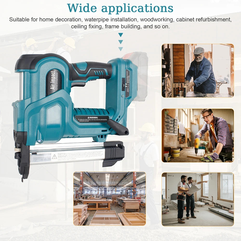 Cordless 2-in-1 Nailer & Stapler Gun for Makita by HitMyNeed
