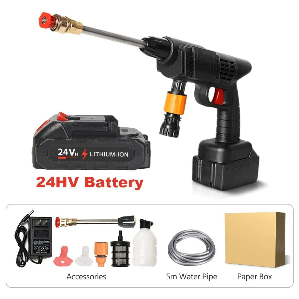 Cordless 24V High Pressure Washer with 5600mAh Battery black-24hv-battery by HitMyNeed