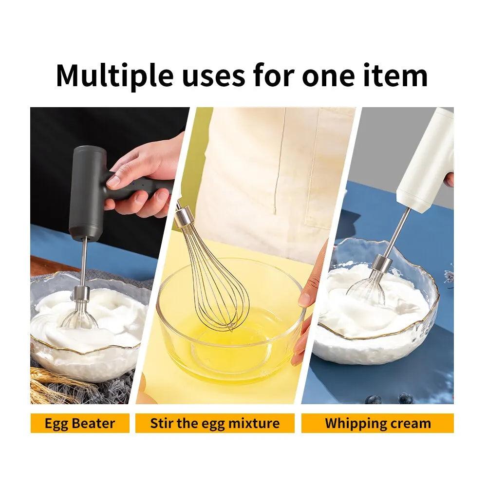 Cordless 3-Speed Hand Mixer with Stainless Steel Beaters by HitMyNeed