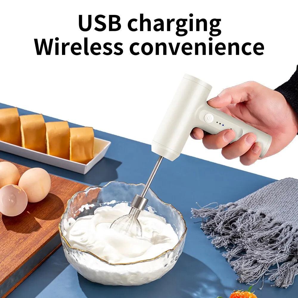 Cordless 3-Speed Hand Mixer with Stainless Steel Beaters by HitMyNeed