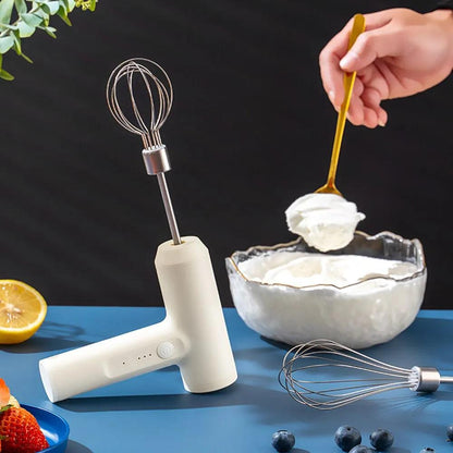 Cordless 3-Speed Hand Mixer with Stainless Steel Beaters by HitMyNeed