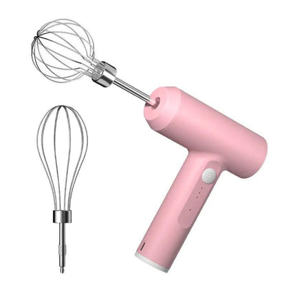 Cordless 3-Speed Hand Mixer with Stainless Steel Beaters pink by HitMyNeed
